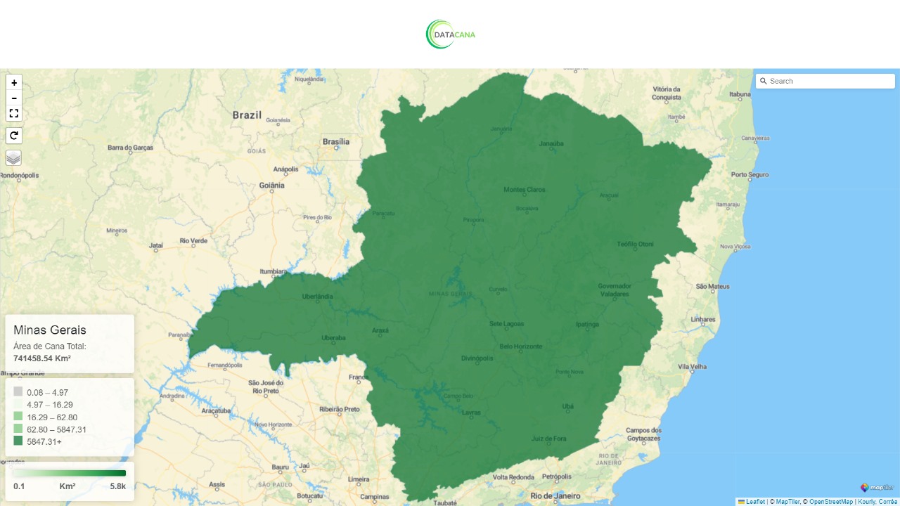 Mapa Estadual MG